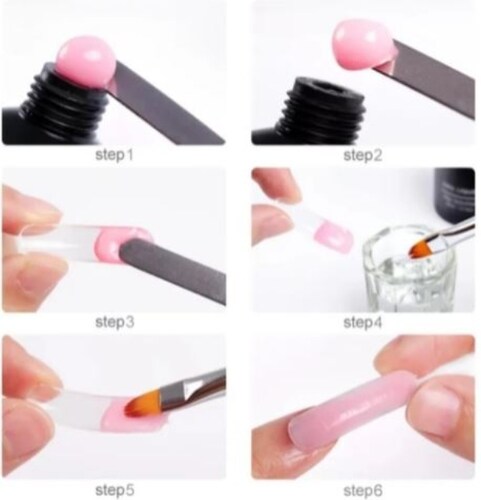 Tips Moldes Dual System Para Uña Acrílica Polygel 50 Pzas