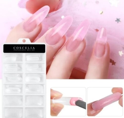 Tips Moldes Dual System Para Uña Acrílica Polygel 50 Pzas