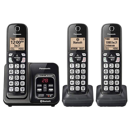 Teléfono Panasonic KX-TG833SK 3 Auriculares Inalámbrico Bluetooth Reacondicionado Grado A