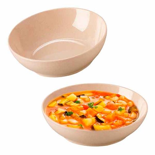 Bowl o cuenco De Melamina Redondo 21 Cms Tipo Bambú 1.3 