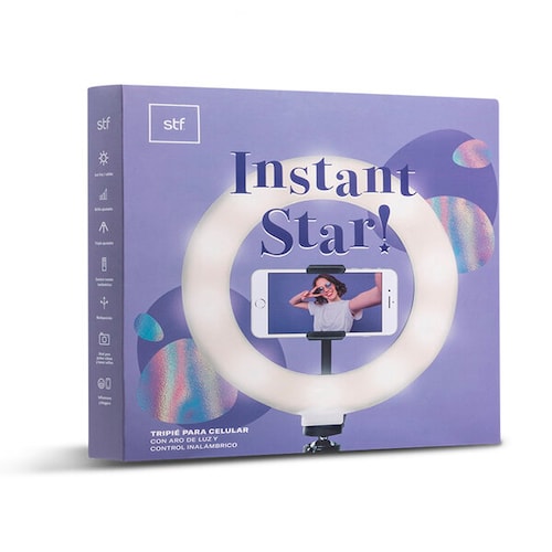 Tripié Con Aro De Luz Y Control Inalámbrico STF Instant Star