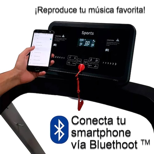 Caminadora Electrica 2.1hp Bluetooth 12 Programas 3 Niveles Inclinacion  Velocidad 1 a 12.8 km/h Centurfit 