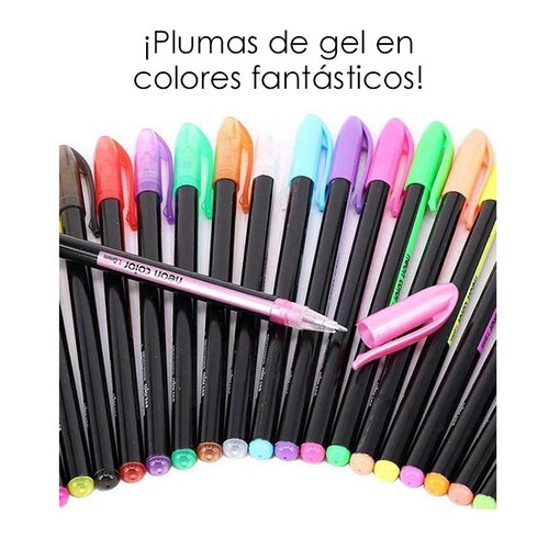 36 Plumas de Gel en Colores Surtidos Dibujo y Escritura Punto Mediano GelPens