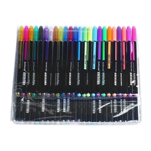 36 Plumas de Gel en Colores Surtidos Dibujo y Escritura Punto Mediano GelPens