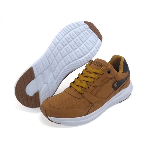 Tenis Newk Forty Para Hombre Línea Mogale Color Mostaza
