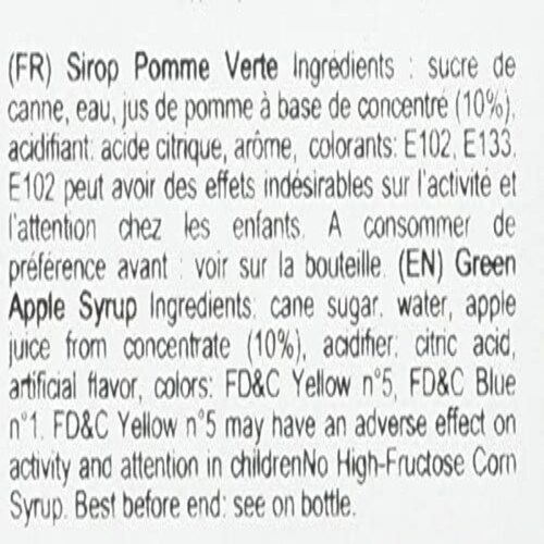 Saborizante Routin Syrop Manzana Verde Caja con 6 Piezas de 1 lt Hecho de Fruta Natural para Todo Tipo de Bebidas