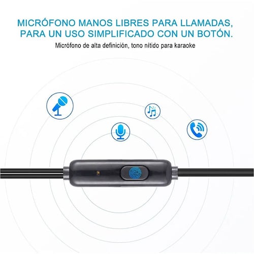 Manos Libres Audífonos Auriculares Pastilla 1Hora AUT117 Negro