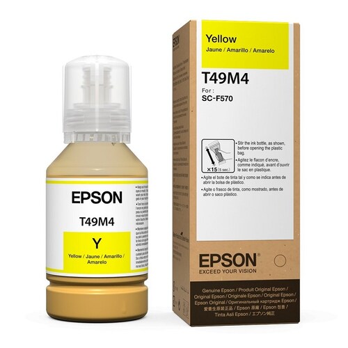 TINTA DE SUBLIMACION COLOR AMARILLO 140ML EPSON PARA F570 T49M420