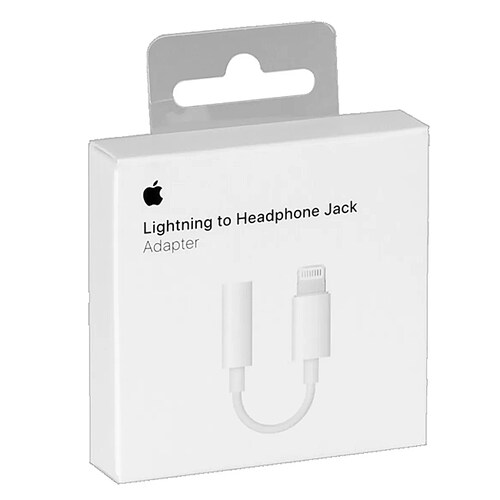 Adaptador de Lightning a jack 3.5 mm para Audífonos Apple Original.