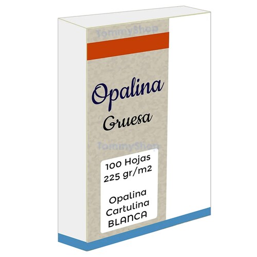 Paquete Opalina Gruesa Cartulina Blanca 225 g Tamaño Carta con 100 Hojas