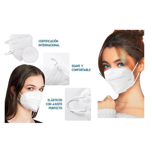  Cubreboca Mascarilla mascara KN95 50 pcs CON CERTIFICADO FDA