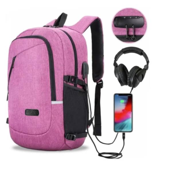 Mochila cheap antirrobo rosa