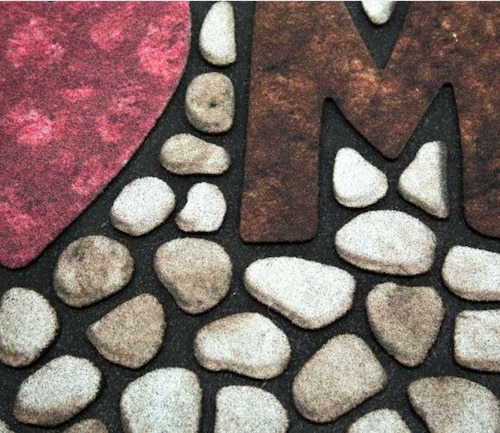 Tapete De Entrada Puerta Diseño Piedras Rocas Home Corazon
