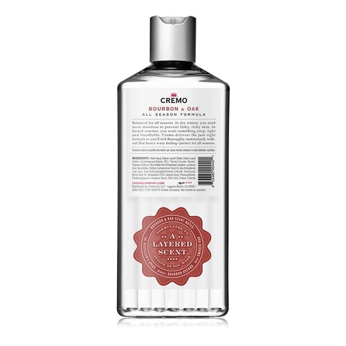 Body Wash 16oz. Cremo Bourbon & Oak 00442