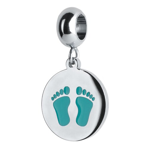 LuckyLy Charm Huellitas de Bebé Capri  - Plata, Oro Rosa