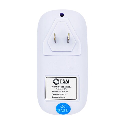 Ahorrador Energia Ahorrador De Luz Tsm 25kw Con Capacitor Marca TSM Blanco