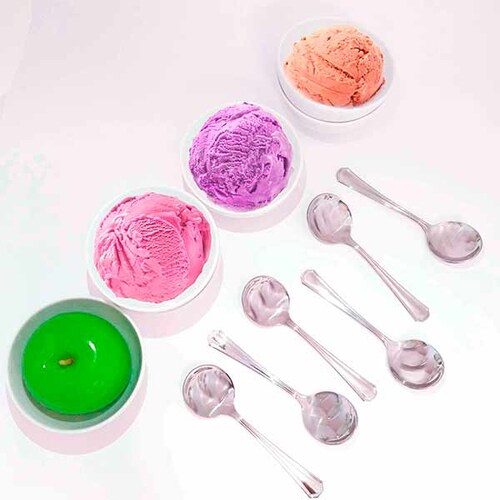  Tazones, bowls o cuencos chicos de porcelana con cuchara. Juego de 12 piezas 