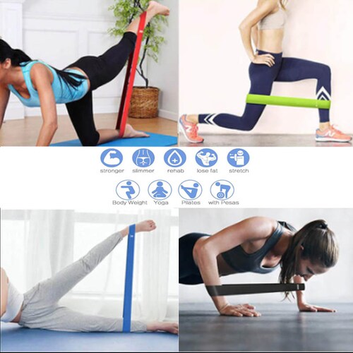 Ligas De Resistencia Banda Para Ejercicio Yoga Crossfit Nivel-Resistencia 5 color Negro B