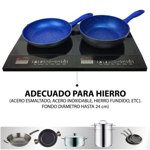 Parrilla Inducción Eléctrica Empotrable Ecocinare Cristal