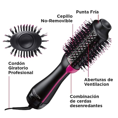 Cepillo Secador de pelo One-Step Voluminizador + Set Cabello Tresemme 