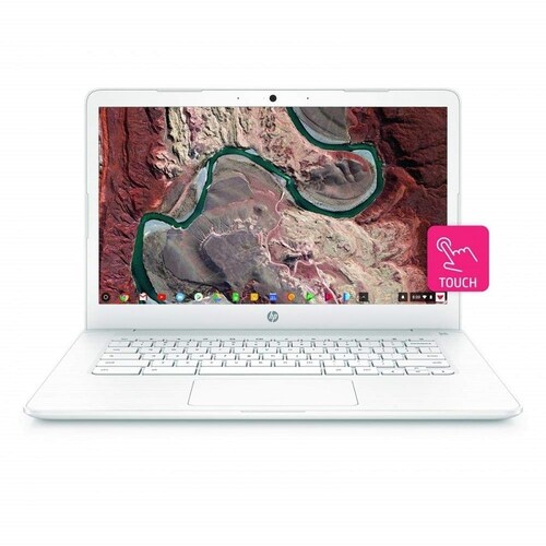 Laptop HP Intel Celeron N4020, 4 GB RAM, 64 GB micro sd EMMC, WiFi, cámara web, Bluetooth, USB-C, B&O Audio, Chrome OS Touch GRIS