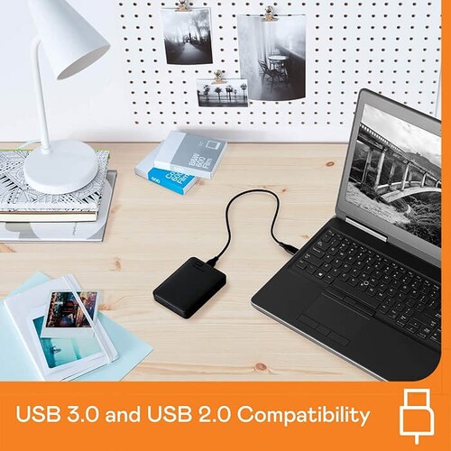 Disco Duro Externo Western Digital Elements Portatil 4TB Negro USB 3.0 WDBU6Y0040BBK-WESN.