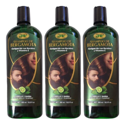 Shampoo de Bergamota con Keratina, Colágeno y Vitamina E