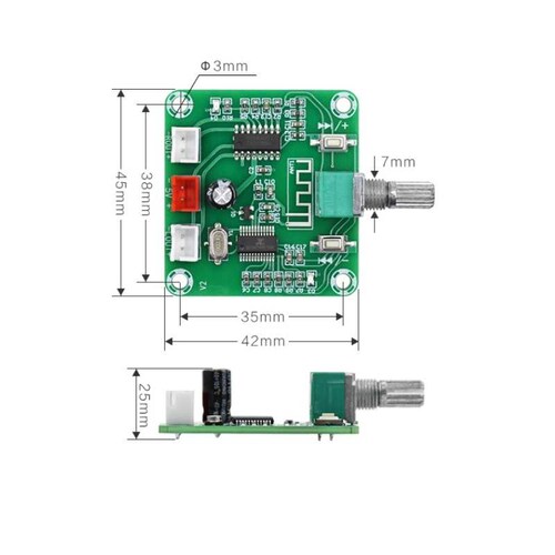 Amplificador PAM8403 Estéreo 5Wx2 Bluetooth