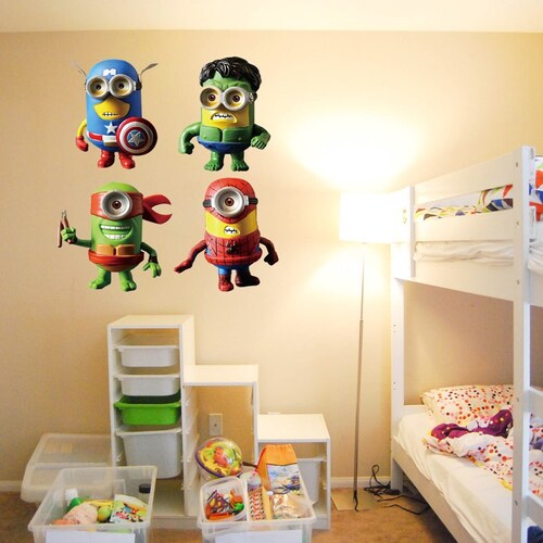Vinilo decorativo infantil minions heroes-sofistik2