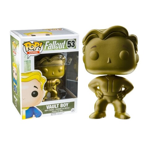 Funko Pop Figura Acción Fallout Vault Boy Gold 53 Gamestop 