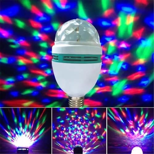Foco LED Decorativo Giratorio Fiesta RGB