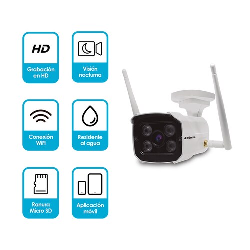 Cámara WiFi para Exteriores con Visión Nocturna Redlemon