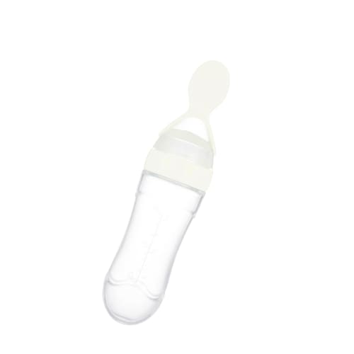 Cuchara Para Biberon Para Papilla Alimentador De Bebe Bebes Color Blanco 