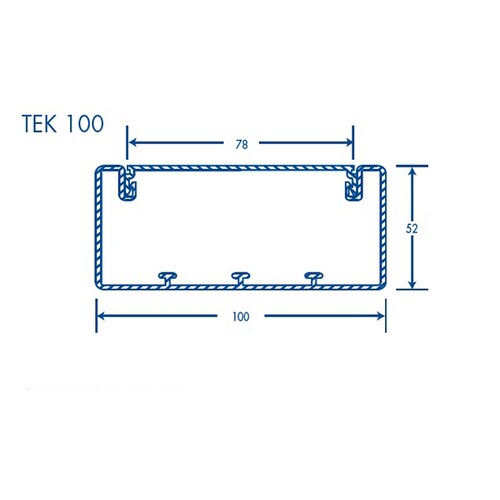 CANAL TEK 100 THORSMAN BASE Y TAPA BLANCO 2 PZAS. DE 2.5M 5501-01250