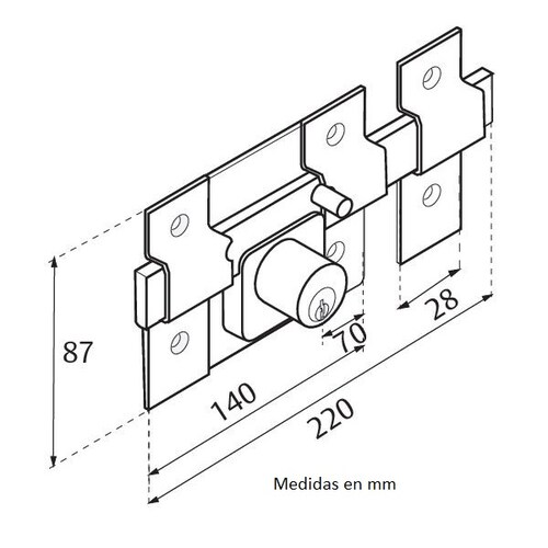 CERRADURA 700 DC SEGURIDAD PHILLIPS