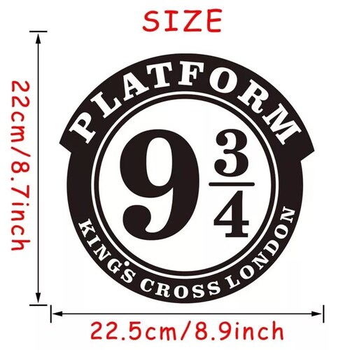 Stickers Pegatinas Harry Potter Plataforma 9 3/4