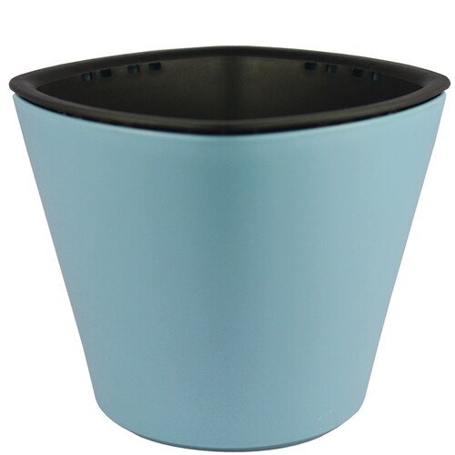 Smart Garden Maceta autorregable OC1009 Decorativa, Ovalada - Mini, Moderna, Interior - Suculentas - Autorriego Inteligente - Plástico ABS Anti UV (10cm de diámetro x 9cm de Alto) (1, Azul Mate)
