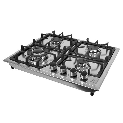 Parrilla de gas empotrable con cubierta y cuerpo de acero inoxidable SUPRA EXQUISIT parrilla a gas de 4 quemadores 