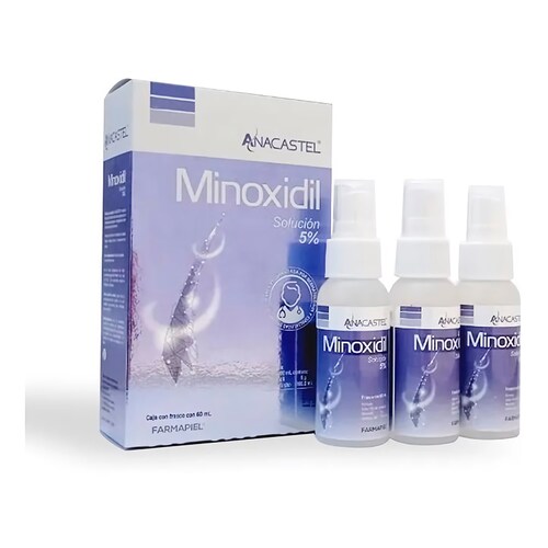 Minoxidil Anacastel Crecimiento Cabello y Barba 5% - 3 Spray