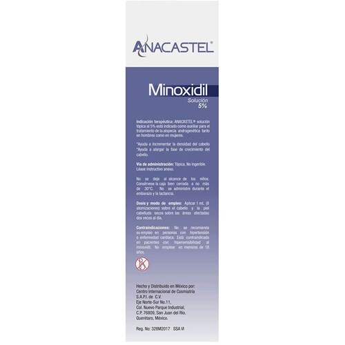 Minoxidil Anacastel Crecimiento Cabello y Barba 5% - 3 Spray