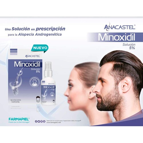 Minoxidil Anacastel Crecimiento Cabello y Barba 5% - 3 Spray