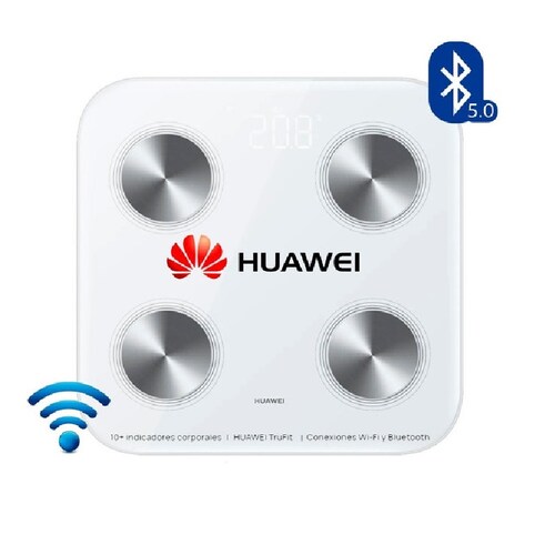 Bascula de grasa corporal Huawei HEM-B19 55026237 Color blanco Bluetooth LED DEPORTE Android iOS