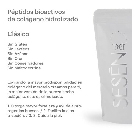 COLAGENO HIDROLIZADO EL CLÁSICO SESEN BOLSA DE 500 G.