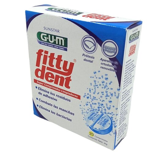 Fittydent Tabletas Limpiadoras Para Prótesis C/20 Gum.