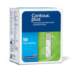 CONTOUR PLUS TIRAS CAJA CON 50 UNIDADES PARA GLUCOMETRO