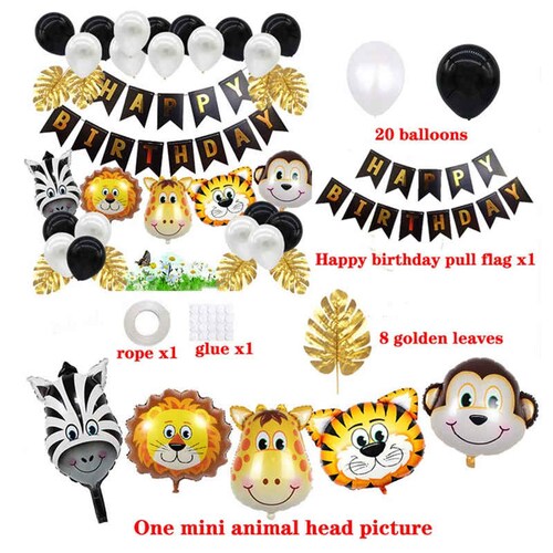  Decoración De Fiesta  Globos Para Celebración De Cumpleaños, Decoración de cumpleaños para Niños, Paquete de Globos Decoración de Fiesta de Cumpleaños