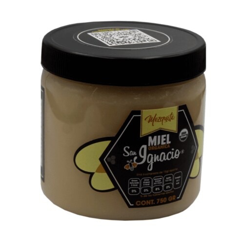 Miel ORGANICA San Ignacio Mezquite Untable Frasco 750gr USDA Organic SAGARPA Organico 100% pura de abeja