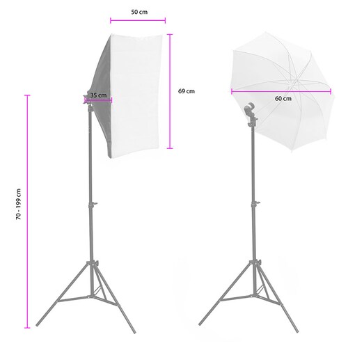 Estudio Fotografico Set Iluminacion Foto Softbox Profesional