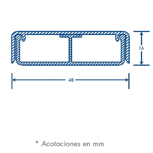 CANAL PT 48 BASE Y TAPA THORSMAN BLANCO 6 PZAS 6101-01250