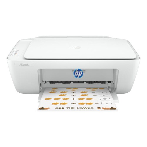 Impresora a color multifunción HP DeskJet 2374 Copiadora y Escaner + 500 Hojas blancas + Memoria USB + Mochila